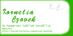 kornelia czovek business card